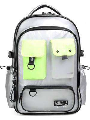 TemmuzX Unisex Çocuk Sırt Çantası, Gümüş, M