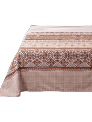 TemmuzX Vizon Etnik Desenli Çift Kişilik Baskılı Pike & Yatak Örtüsü 200X230 cm