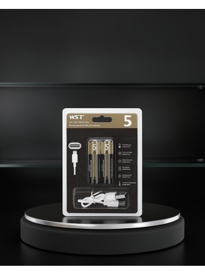 Aparim Aa Lityum Pil 1.5V Type-C Şarjlı Çiftli Paket Uczzzsaatpilii-3