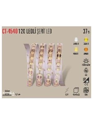 TemmuzX CT-4540 Şerit LED Amber 120 LED 5 Metre