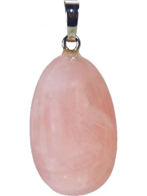 TemmuzX Pembe Kuvars Doğal Taş Kolye Ucu