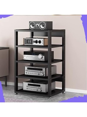 TemmuzX Ağır Hizmet Tipi Av Standı - Stereo Alıcılar, Hi-Fi Pikaplar ve Amplifikatörler Için Yer Tasarrufu - Ev Sineması ve Eğlence Sistemleri Için Sağlam Dep
