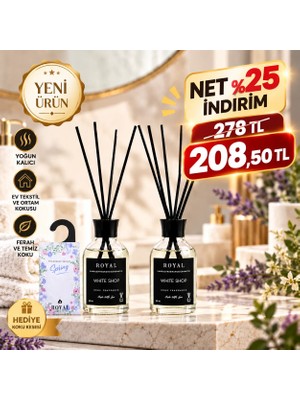Royal Mum Beyaz Sabun (White Soap) 2'li Çubuklu Oda Kokusu 50 ml - Kalıcı ve Ferah Temizlik Kokusu
