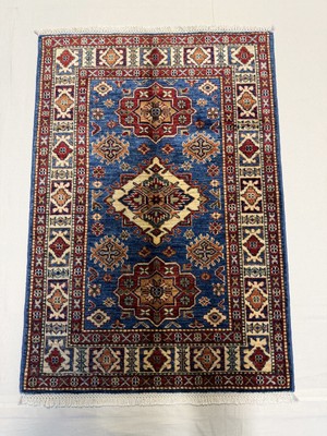 El Dokuma Afgan Halı Şirvan  Desenli Kök Boya 84  x 121 cm