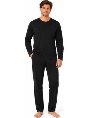 Jiber Bambu Uzun Kol Erkek Pijama Takım 15363