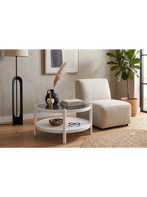 Klass Dekor Ceviz/ Meşe/ Beyaz/ Siyah Temperli Cam Masif Ahşap Balkon- Hol- Koridor- Mutfak- Salon- Ofis Dikdörtgen Magnum Yan Sehpa 45 x 60 cm