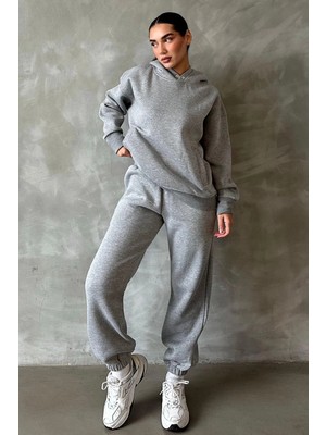 Madmext Grimelanj Kapüşonlu Oversize Kadın Eşofman Takım MG1905