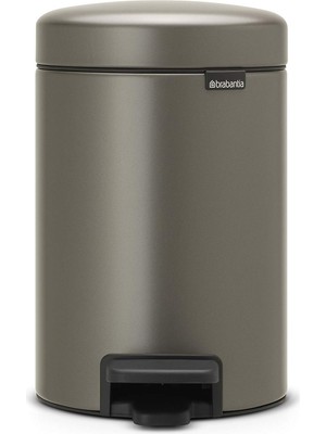 TemmuzX Tret Çöp Kovası, Iç Kovalı, Plastik, Çelik, Çelik, Gri (Platinum), 3 Liter