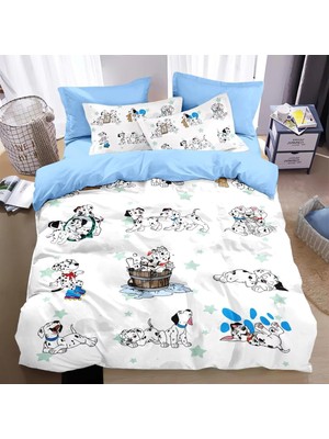 TemmuzX Nevresim Takımı 200 x 220 Dalmaçyalı Nevresim Takımı, Fermuarlı, Fermuarlı, Yetişkinler ve Çocuklar Için, Yumuşak, Nefes Alan Mikro Elyaf Nevresim + 2