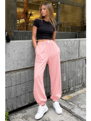 Madmext Pembe Comfort Fit Basic Eşofman Altı MG1635