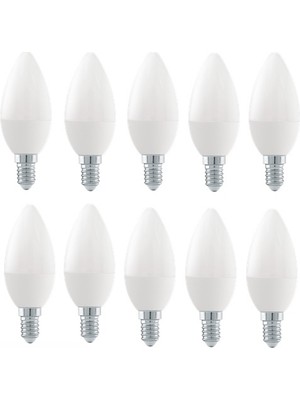Cata 10ADET 7W Günışığı Sarı LED Mum Avize Ampulü Buji Ampul E14 Ince Duylu Ct 4079 3200 K
