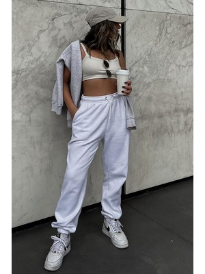 Madmext Mad Girls Beyaz Kadın Eşofman MG290