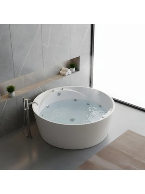 Quattro Home Orbıs Beyaz Yuvarlak Jakuzi 160 x 160 x 59 cm