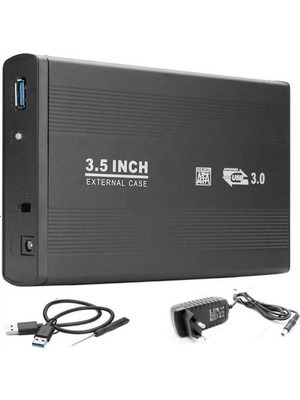 Maxgo 2134 3.5 Inç USB 3.0 Harici Harddisk Hdd Kutusu Sata Siyah Renk ile Hızlı Veri Aktarımı