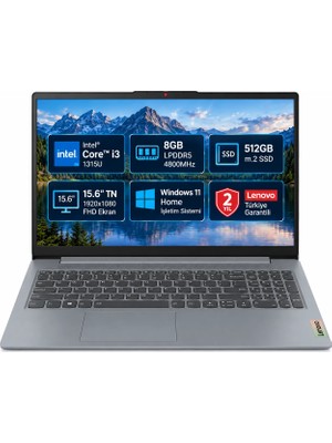 Lenovo Ideapad Slim 3 82X700G1TX Intel Core i3 1315U 8GB 512GB SSD 15.6inç Windows 11 Home