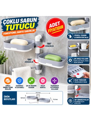 Marka Kolik Çoklu Sabun Tutucu Fonksiyonel Banyo Sabunluk (Adet Fiyatıdır)
