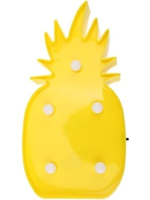 TemmuzX Ananas Şeklinde LED Dekoratif Pano Lamba, 2 Aa Pille Çalışan Duvar ve Oda Aydınlatması