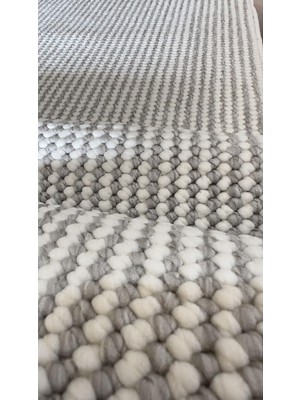 TemmuzX Elvey Home Açık Gri Iskandinav Yumuşak Bukle Minimalist Tozumaz Salon Koridor Oturma Odası Kesme Halı Yolluk Açık Gri 120 x 180