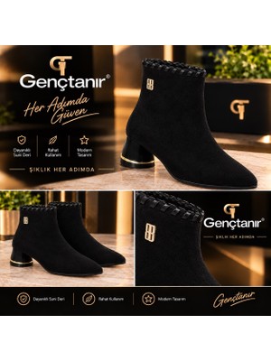 Gençtanır Shoes Vollex Kısa Topuklu Fermuarlı Kadın Şık Bot