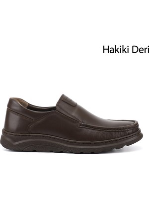 Gönderi(r) Erkek Kahverengi  Hakiki Deri Comfort Ayakkabı