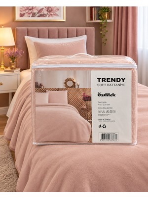 Özdilek Trendy Soft Tek Kişilik Battaniye (155X220)-PUDRA