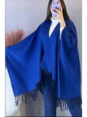 ALDAIYR Kadın Kışlık Çift Taraflı Panço Omuz 140X140