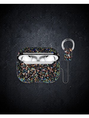 Astraltech Onegif Apple Airpods 3 (3. Nesil) Bright Simli Kılıf - Siyah