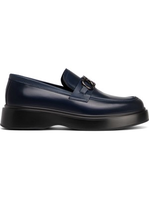 Tergan Lacivert Hakiki Deri Erkek Loafer - E26S1AY57820-G70