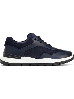 Tergan Lacivert Hakiki Deri Erkek Sneaker - E26S1AY57851-A31