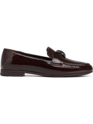 Tergan Kahverengi Hakiki Rugan Deri Kadın Loafer - K26S1AY68882-C88