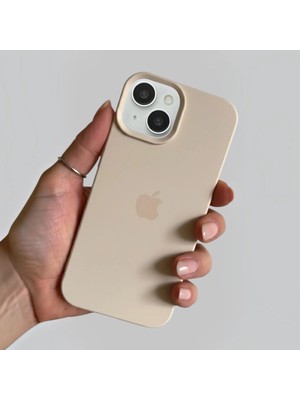 Pronorth Iphone 15 Uyumlu Kılıf Logolu Lansman Soft Yumuşak Içi Kadife Silikon Kapak