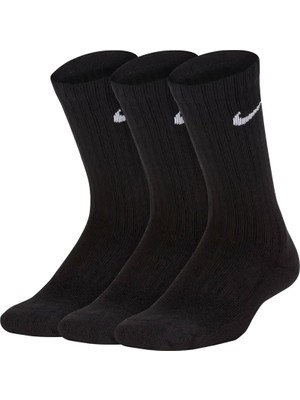 Nike SX6842 Nike Everyday Cushioned Crew 3lü Paket Çorap Siyah