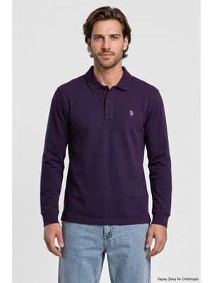 U.S. Polo Assn. Erkek Mürdüm Basic Sweatshirt 50333246-VR074