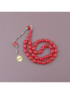 Lapisdo Katalin Çubuk Kapsül Kesim 9X11MM Babam Yazılı Püsküllü Tesbih