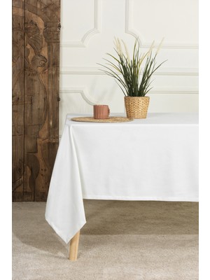 Elart Soft Masa Örtüsü Kadife Dikdörtgen (150x220 cm) Krem