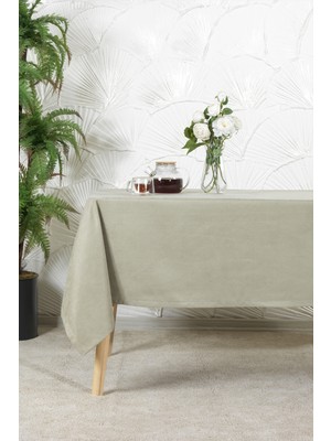 Elart Soft Masa Örtüsü Kadife Dikdörtgen (150X220 Cm) Adaçayı