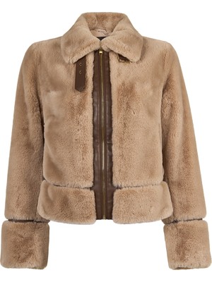 Derimod Livigno Kadın Bej Kısa Teddy Mont 26WGP5666FF