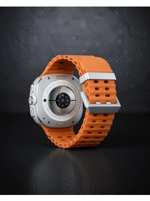 Astraltech Samsung Watch 7 Ultra KR417 Rug Silikon Kordon - Turuncu