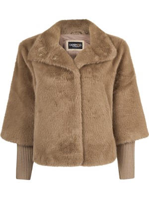 Derimod Ampezzo Kadın Bej Kısa Teddy Mont 26WGP5662FF