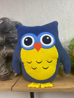 Tunç Hediyelik Baykuş Figürlü Yumuşak Peluş Yastık