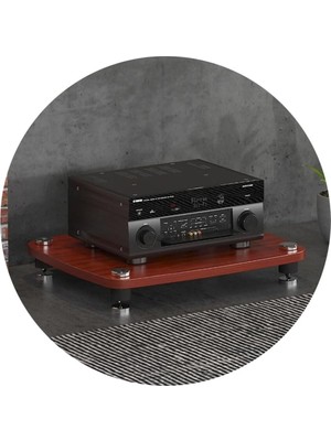 Xml Bayiciniz Tr Hi-Fi 4 Raflı Mdf Pikap Dolabı, Ses Ekipmanları, Şok Emici Ayaklar ve Güç Amplifikatörü I