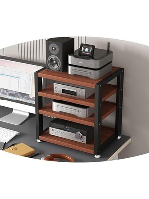 Xml Bayiciniz Tr 3 Katlı Hifi Masaüstü Amplifikatör Standı Av Medya Standı Ahşap Raf Köşe Stereo Mobilya