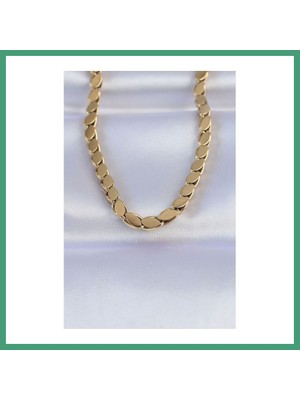 S'82 316L Çelik Gold Renk Arpa Model Kolye BZS82