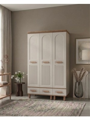 Gris 3 Kapılı Mdf Gardırop