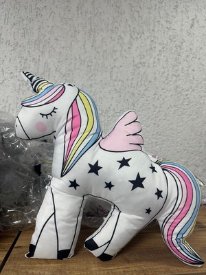 Tunç Hediyelik Unicorn Figürlü Yumuşak Peluş Oyuncak Yastık