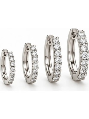 Ed Caesar 925 Ayar Gümüş 4'lü Set Küpe