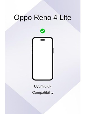 Str Store For Oppo Reno 4 Lite ile Uyumlu Darbe Emici Esnek Silikon Siyah Lansman Cep Telefonu Kılıf (Oppo Reno 4 Lite)