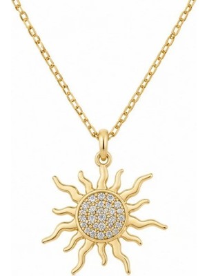 Ed Caesar 925 Ayar Gold Gümüş Güneş Kolye
