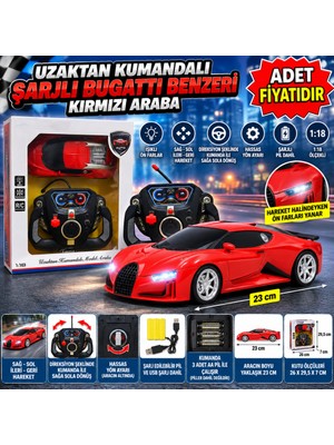 Marka Kolik Uzaktan Kumandalı Şarjlı Bugatti Benzeri Kırmızı Araba (Adet Fiyatıdır)