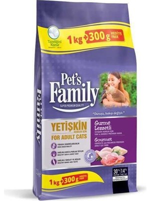 Yet. Kedi Maması Gurme 1000+300GR 1 Adet